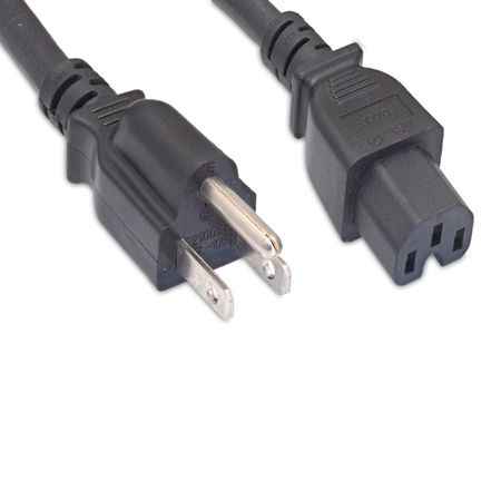 ENET Enet Nema 5-15P To C15 14Awg 15A 8Ft Black Power Cable N515-C15-8F-ENC